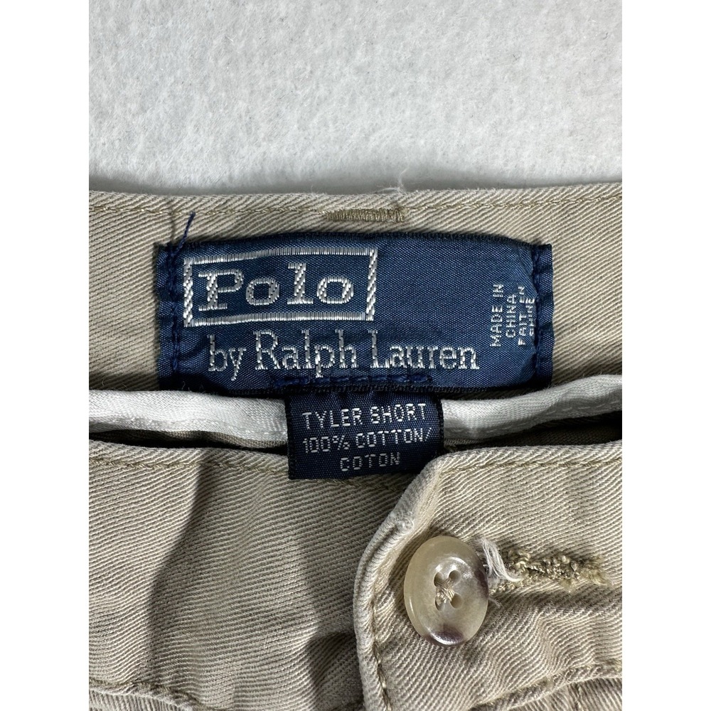 Polo Ralph Lauren Tyler Short Men's 30 Khaki Pleated Chino Cotton Shorts - Picture 3 of 9